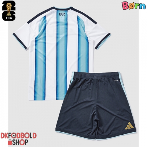 Argentina Hjemmebanesæt Børn VM 2026 Kort ærmer (+ korte bukser)